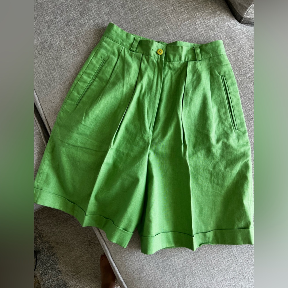 Vintage High Rise Linen Shorts